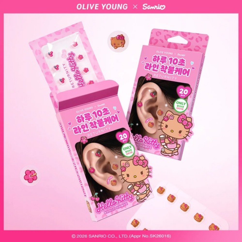 OY韓國預訂優惠 Sanrio x Returnity Ear Therapy Acupressure Patch 耳穴按摩貼 *Hello Kitty OY韓國預訂優惠 Sanrio x Returnity Ear Therapy Acupressure Patch 耳穴按摩貼 *Hello Kitty